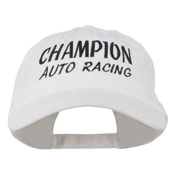 Champion Auto Racing Embroidered Washed Cap - White OSFM