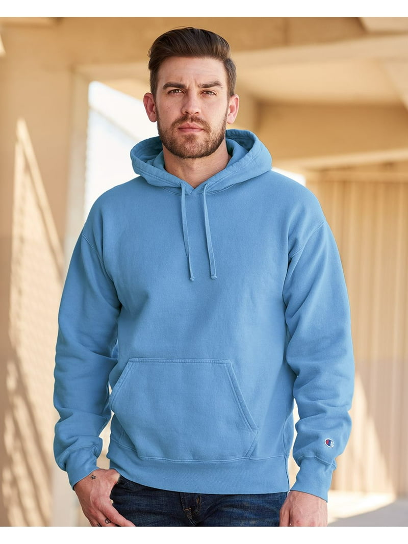 Champion B00584254 Mens Garment-Dyed Hooded Sweatshirt, Delicate