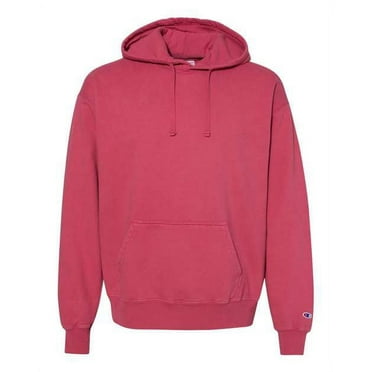Champion B00584708 Mens Garment-Dyed Hooded Sweatshirt, Crimson - 3XL