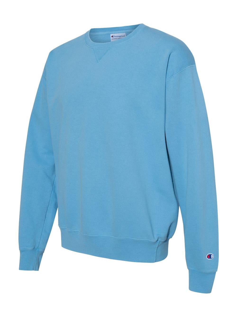 Champion B00684583 Mens Garment-Dyed Crewneck Sweatshirt, Concrete - Small