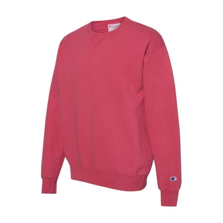 Champion B00684706 Mens Garment-Dyed Crewneck Sweatshirt, Crimson - Extra Large