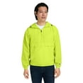 thumbnail image 1 of Champion B63284163 Mens Packable Quarter-Zip Jacket, Safety Green - Small, 1 of 3