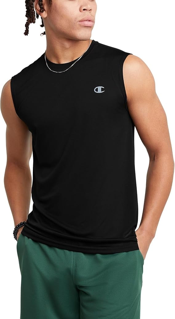 Muscle Shirts Champion Big And Tall Tank Tops Champion BLACK Men's