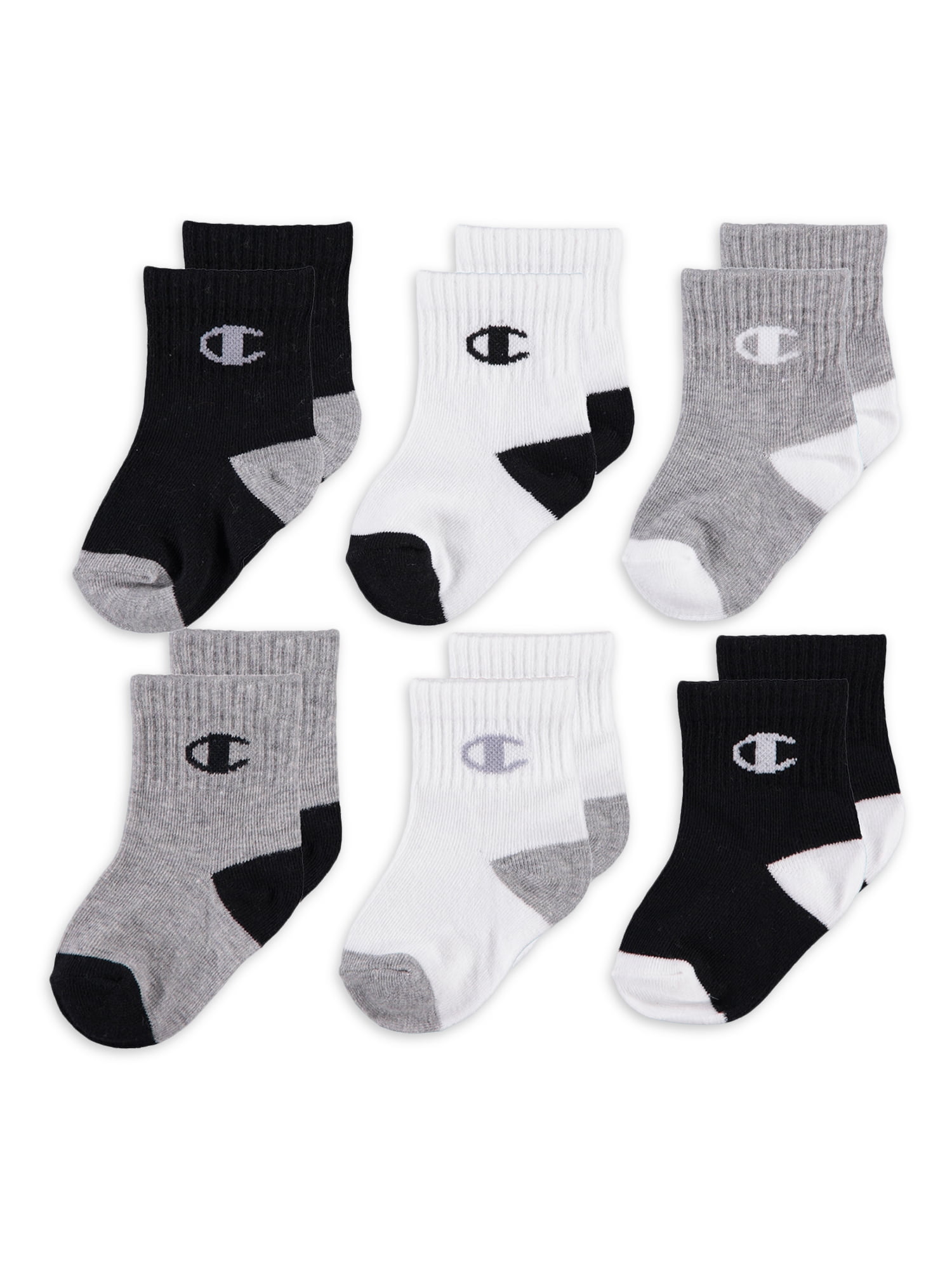 Champion Baby Unisex Socks, 6 Pack Ankle - Walmart.com