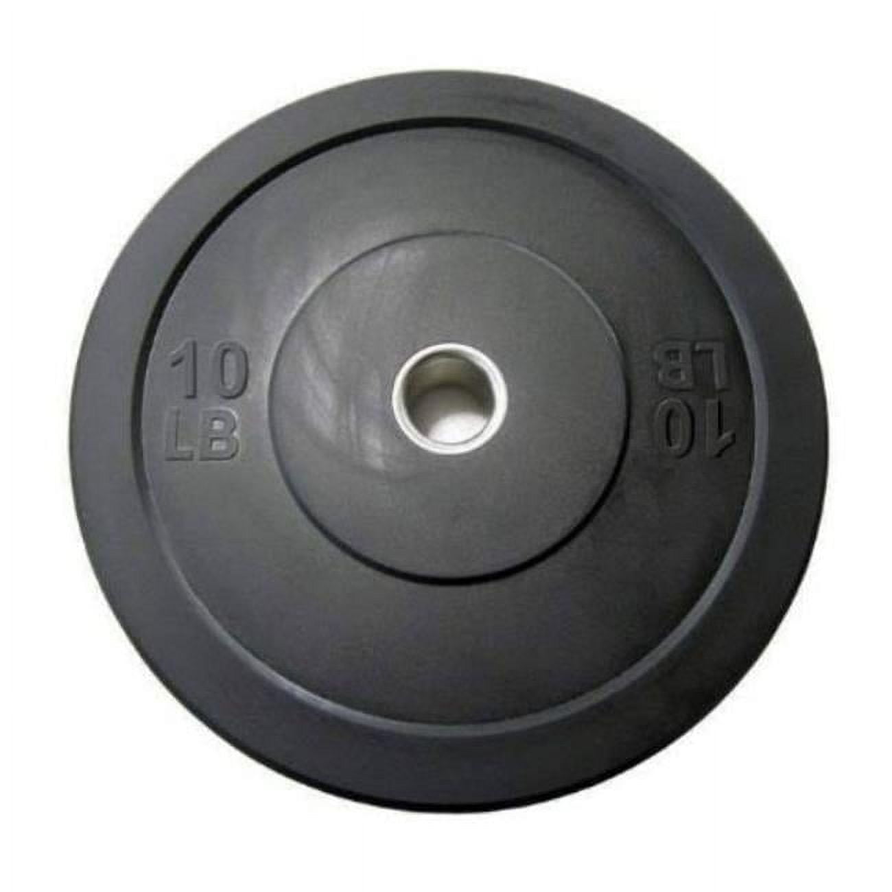 Champion Barbell  10 lbs Olympic Rubber Plate, Black