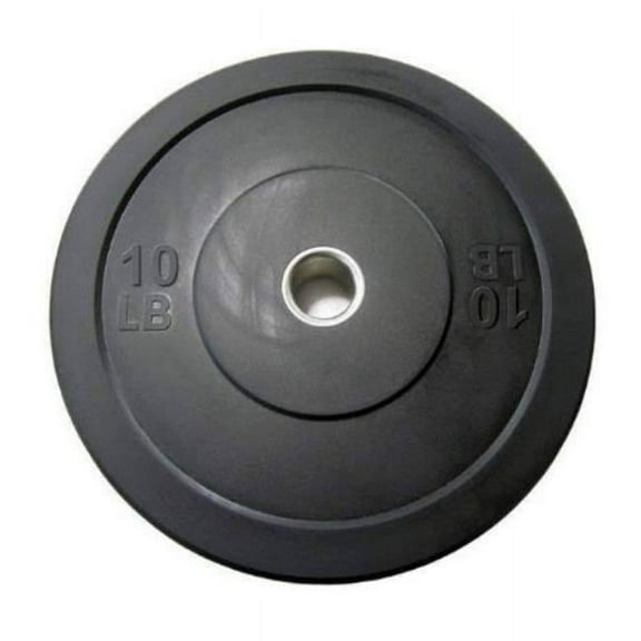 Champion Barbell 10 lbs Olympic Rubber Plate, Black