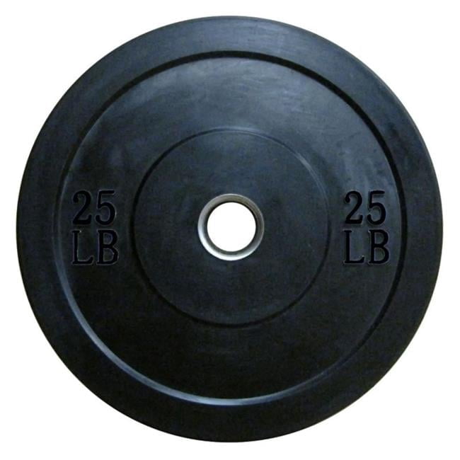 Champion Barbell  25 lbs Olympic Rubber Plate, Black