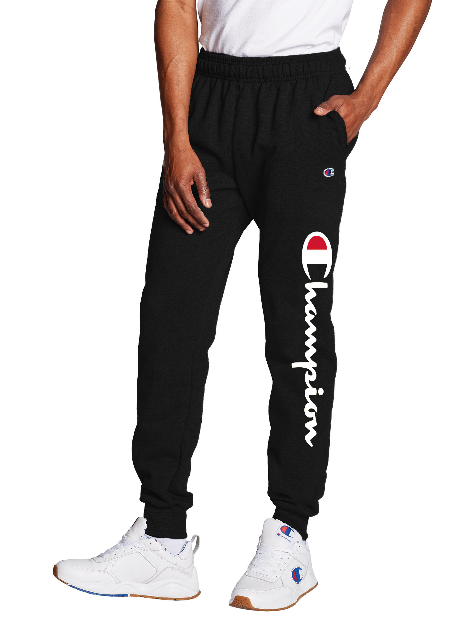 Champion Big Men's Powerblend Graphic Fleece Joggers, up to Size 3XL - image 1 of 1