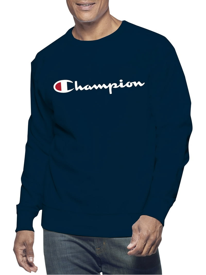 Champion Men's Big Tall Classic Script Logo Long Sleeve T-Shirt
