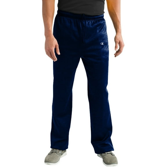 Champion Mens Big and Tall Powertrain Solid Performace Pants Left Leg C Logo