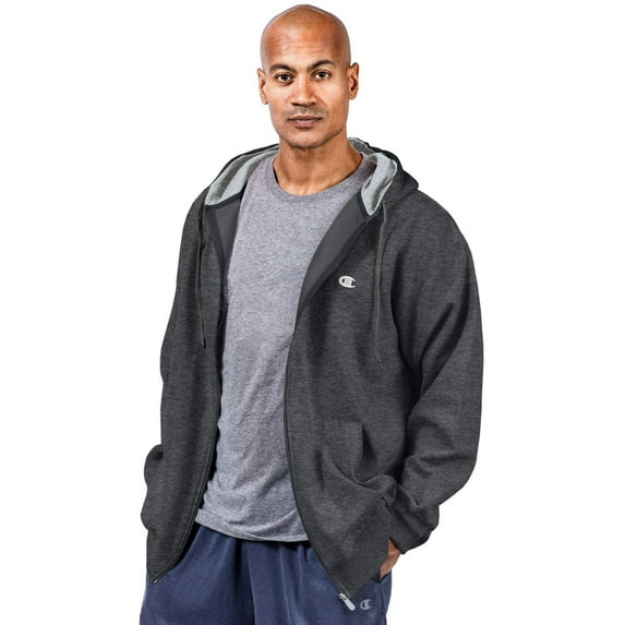 Champion Big & Tall Men's Powerblend Fleece Full Zip Hoodie, up to Size 6XL