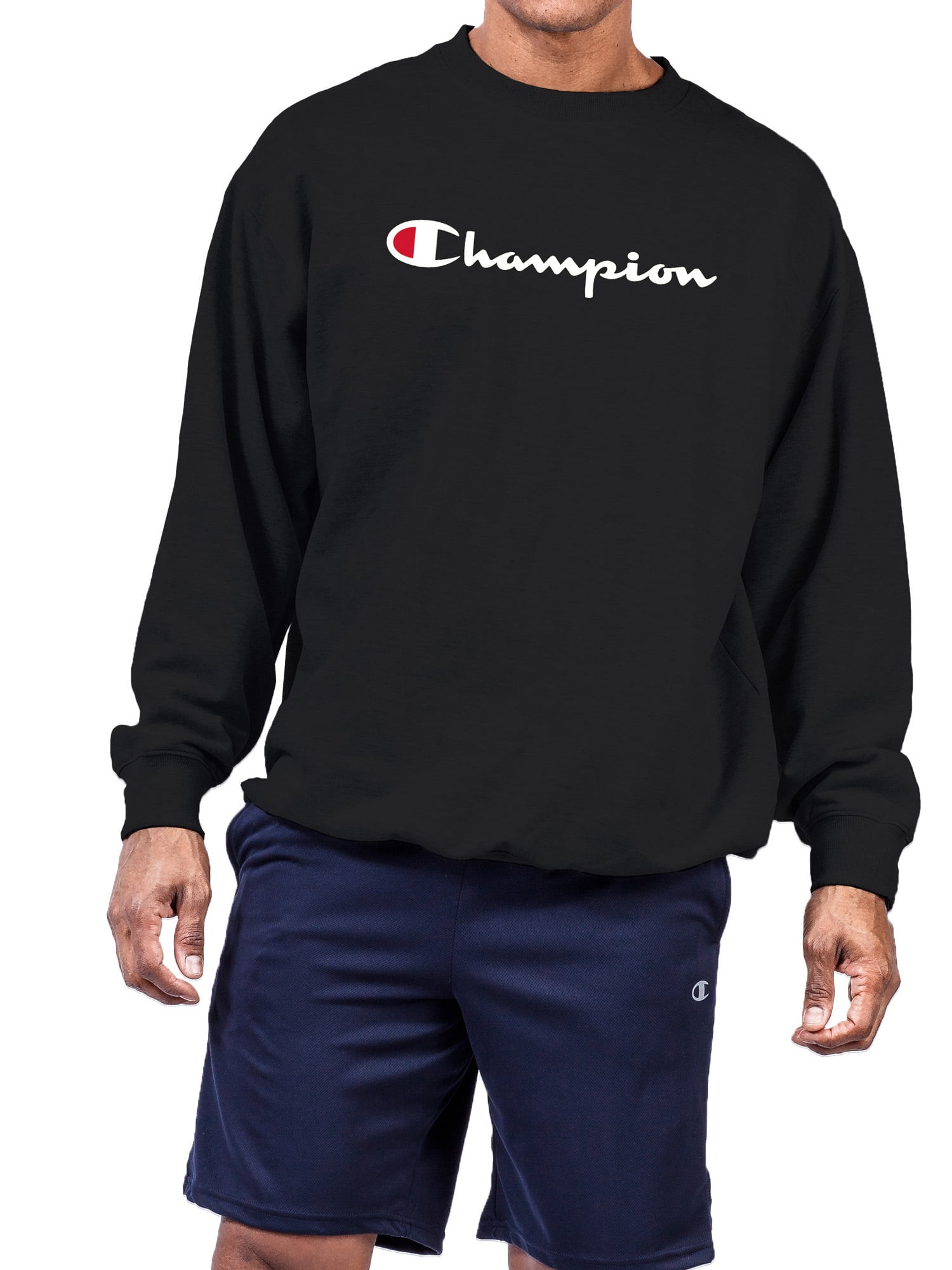 Champion Big & Tall Men's Powerblend Script Logo Fleece Crewneck ...