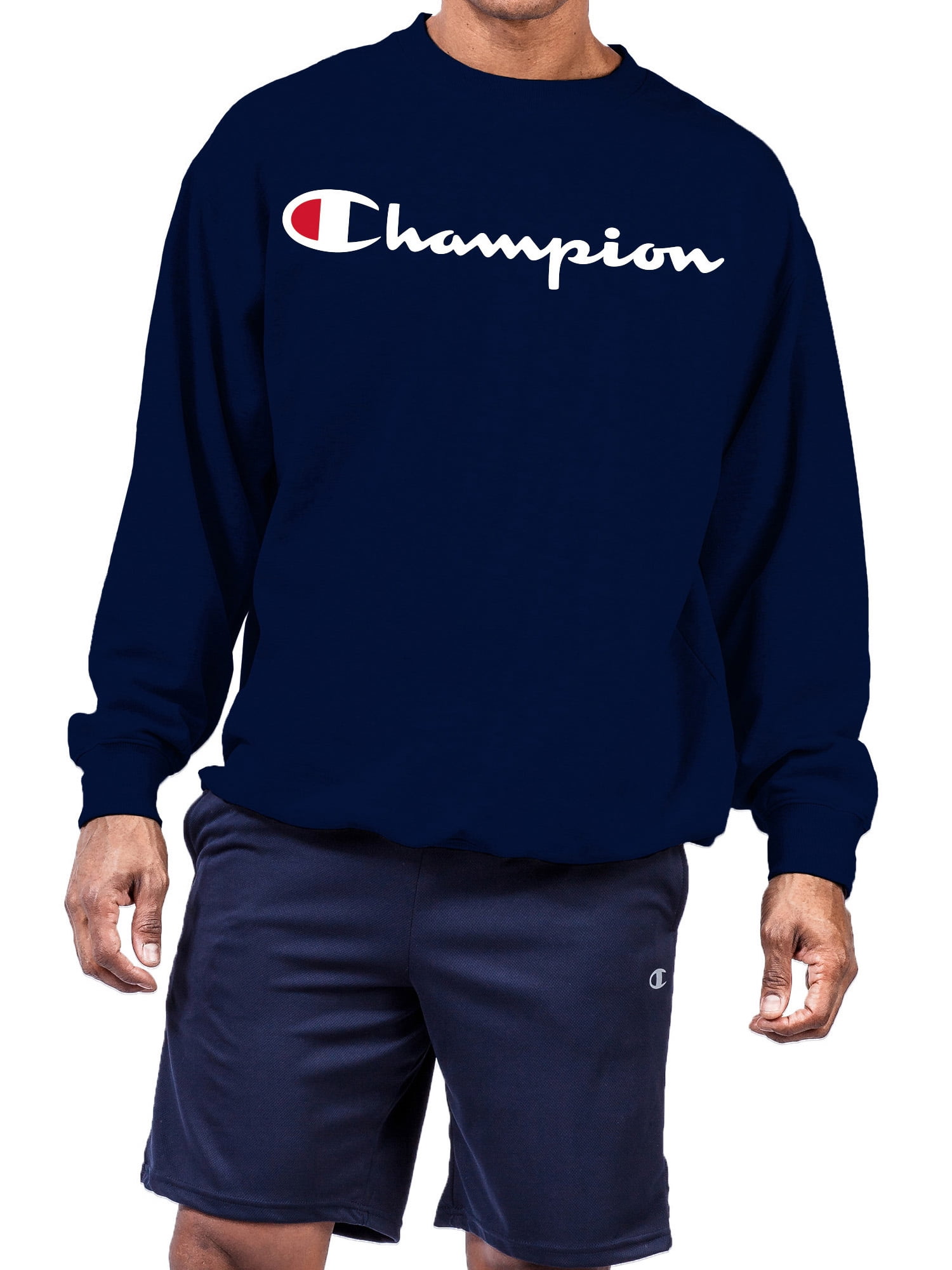 Champion Big & Tall Men's Powerblend Script Logo Fleece Crewneck ...