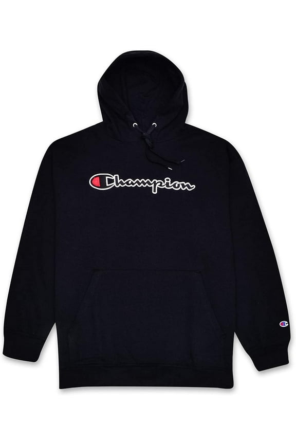 Big & Tall Sweatshirt For Men Embroidered Pullover Hoodies Black 4XT