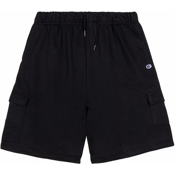Champion Big and Tall Fleece Cargo Shorts for Men, Athletic Sweat Shorts Black