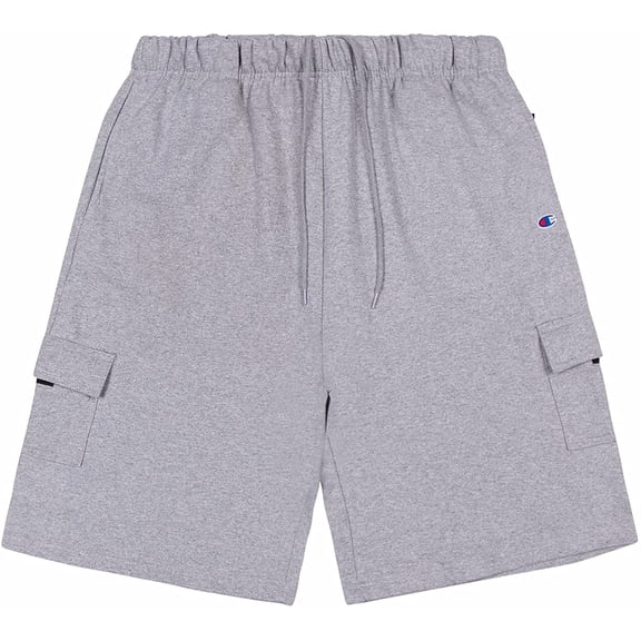 Champion Big and Tall Fleece Cargo Shorts for Men, Athletic Sweat Shorts Heathergrey