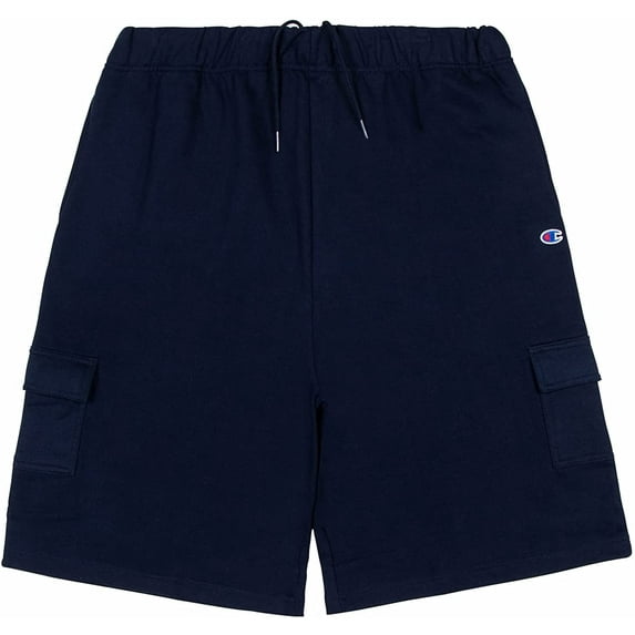 Champion Big and Tall Fleece Cargo Shorts for Men, Athletic Sweat Shorts Navy