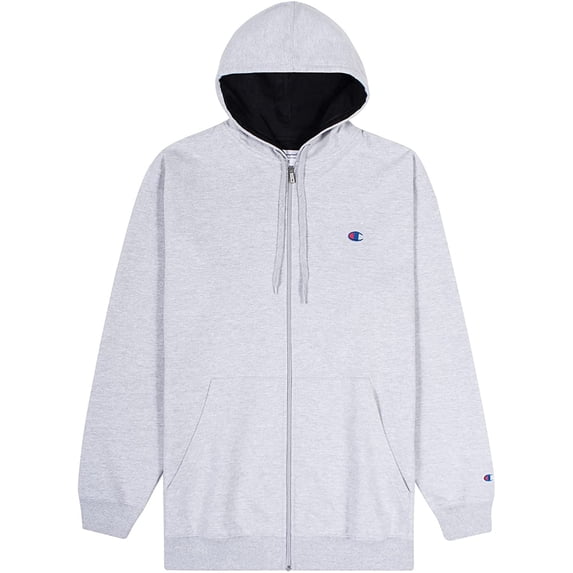Champion Big and Tall Hoodies for Men, Men's Fleece Heavyweight Full Zip Hoodie Heather Grey