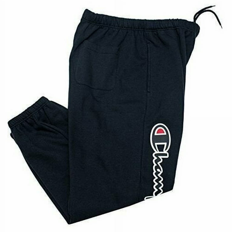 Champion Big and Tall Mens Cotton Fleece Sweatpants with Oversized Logo