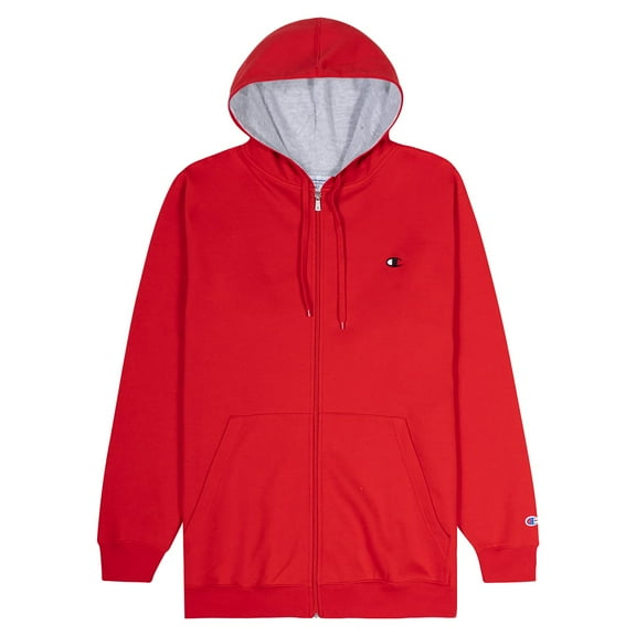 Champion Big and Tall Hoodies for Men, Men's Fleece Heavyweight Full Zip Hoodie Red