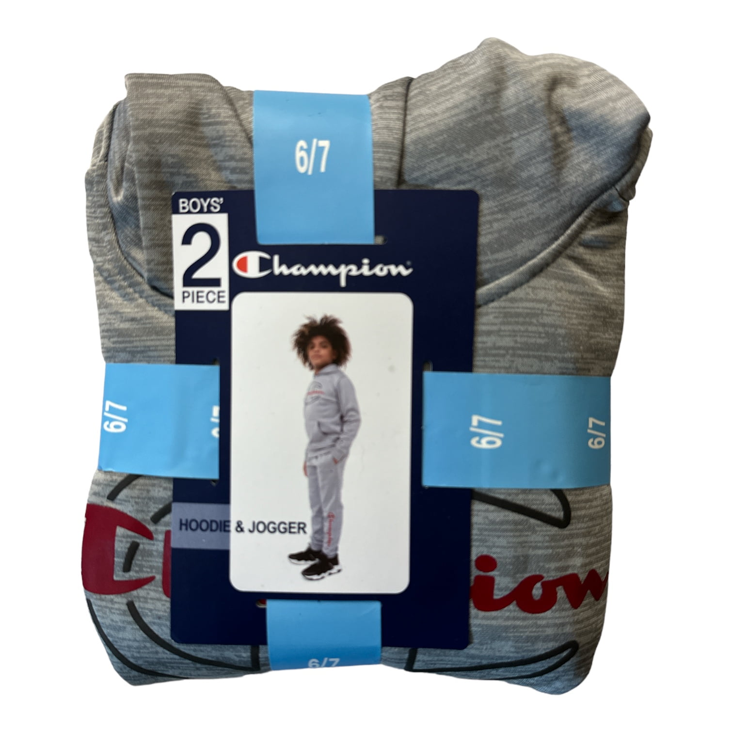 Champion Boy s Heavyweight 2 Piece Hoodie Jogger Active Set Concrete 8 Walmart Business Supplies