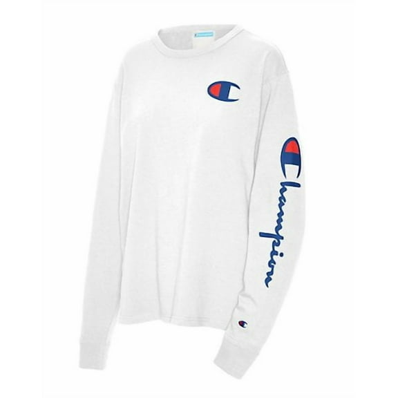 Champion Boyfriends Ls Womens Active Shirts & Tees Size Xl, Color: White