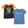 thumbnail image 1 of Champion Boys 2-Pack Moisture Wicking UPF 30 Soft Tagless Tees Blue Navy Orange 18/20, 1 of 1