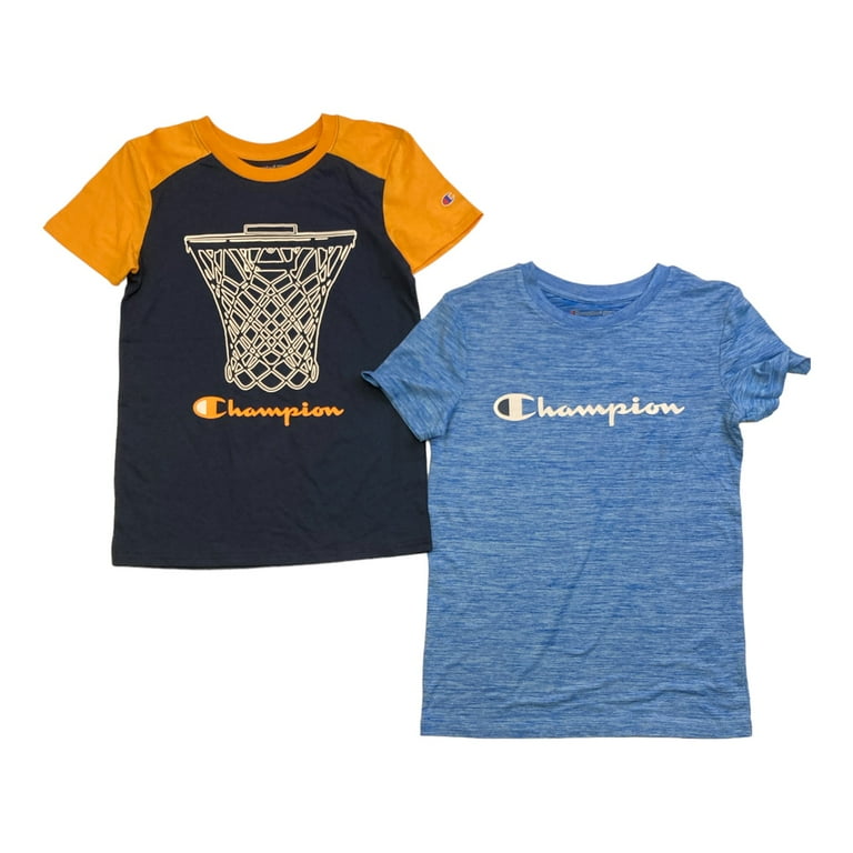 Champion Boys 2 Pack Moisture Wicking UPF 30 Soft Tagless Tees