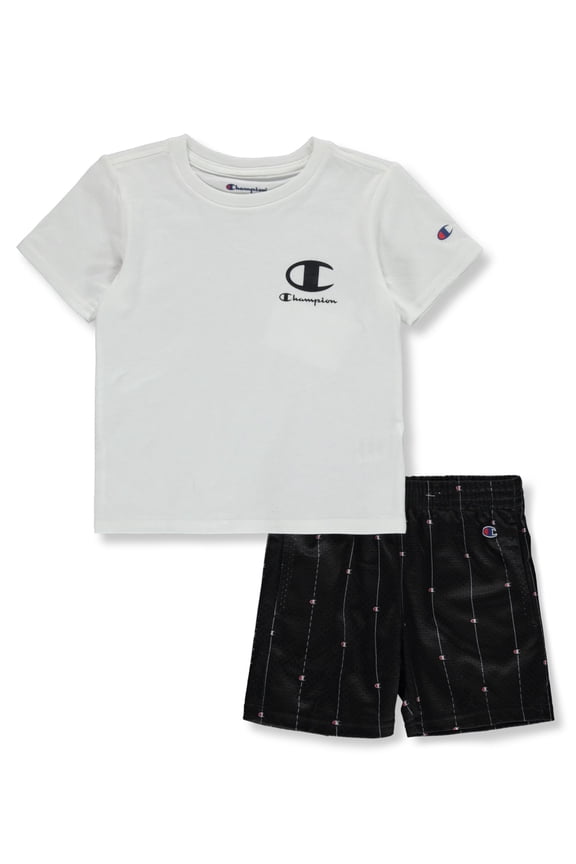 Boys' 2-Piece Heritage Shorts Set Outfit Color: black Size: 4