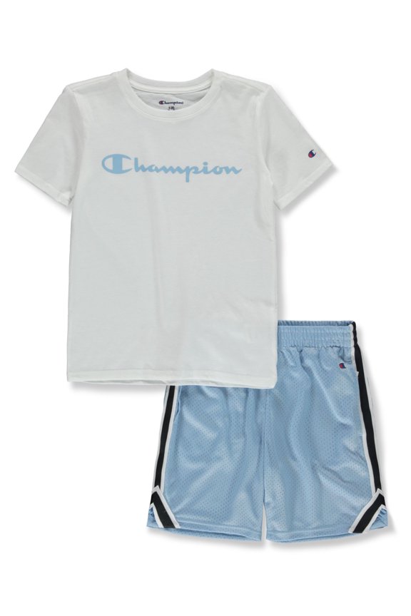Boys' 2-Piece Shorts Set Outfit Color: dutch blue Size: 10