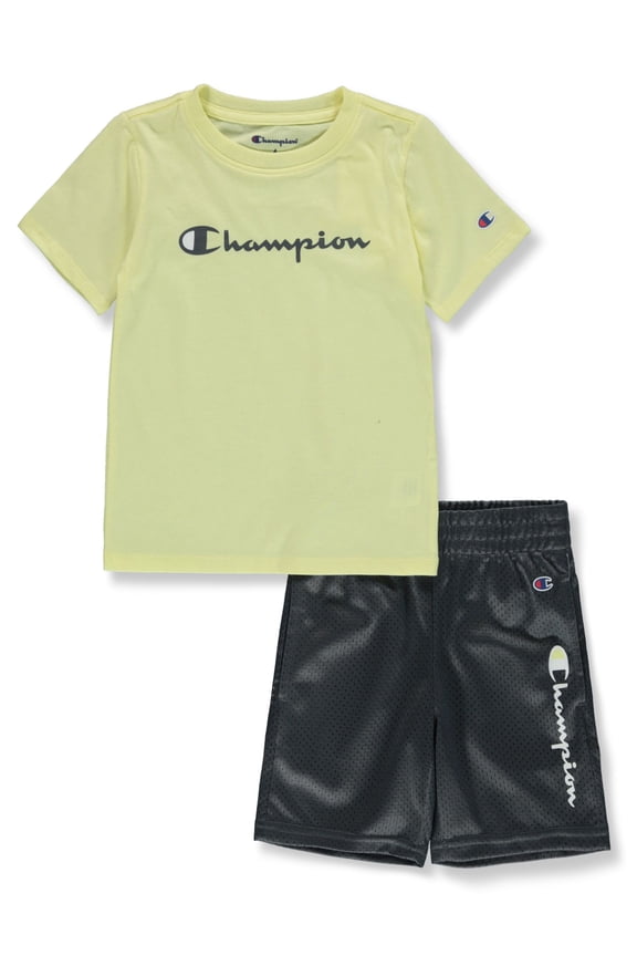 Boys' 2-Piece Signature Shorts Set Outfit Color: yellow Size: 2t