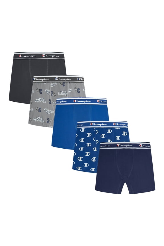 Boys’ Active Performance Boxer Briefs, 5 Pack, Sizes XS–XL