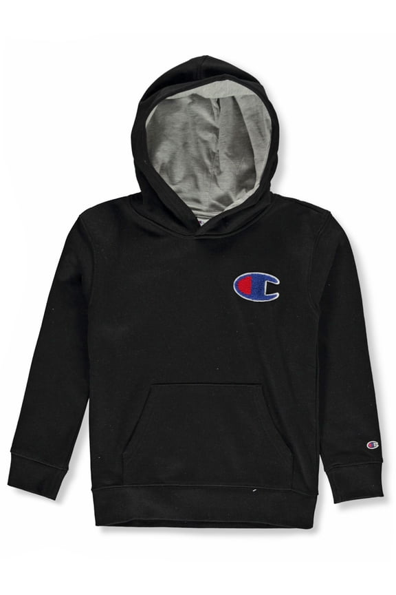 Boys' Chenille Patch Hoodie Color: black Size: 14