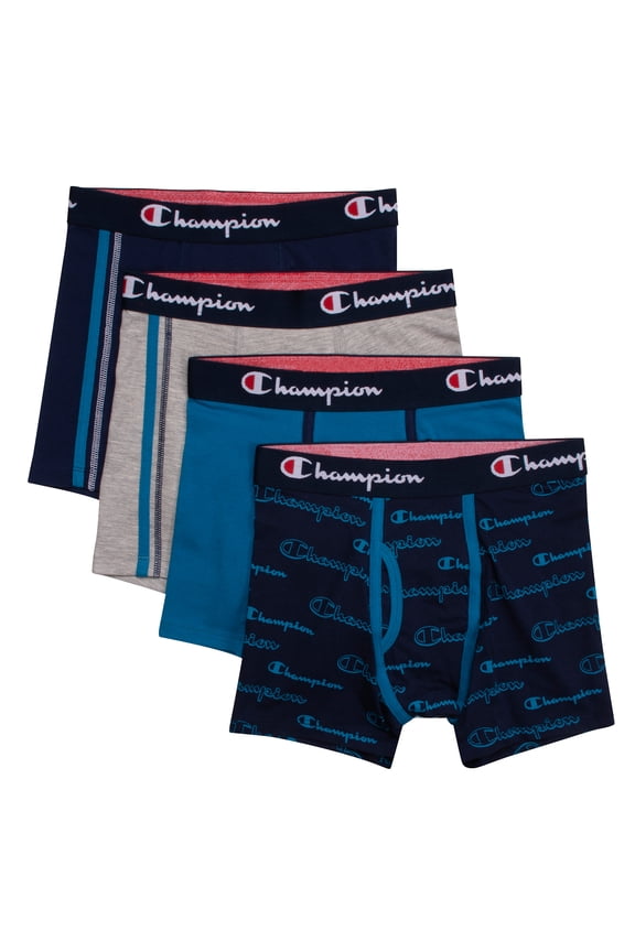 Boys' Cotton Stretch Boxer Briefs 4 Pack, Sizes S-XL