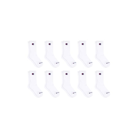 Champion Boys Cushion Performance+ Kid Crew Socks, 10 Pack, Sizes S–L