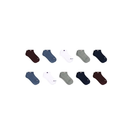 Champion Boys Cushion Performance+ Kid Low Cut Socks, 10 Pack, Sizes S–L