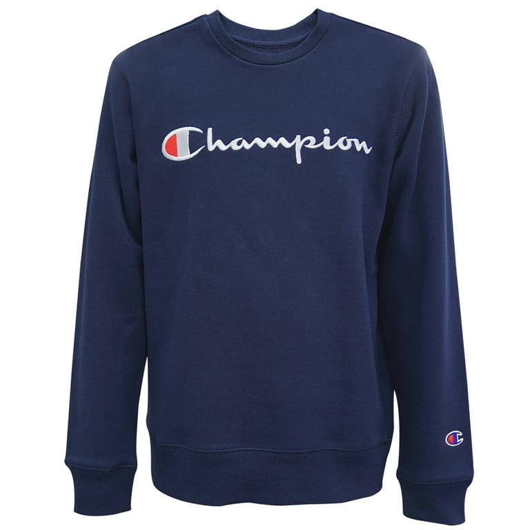 Sweatshirt, Boys Signature Crewneck Champion 8-20 Sizes Embroidered Fleece
