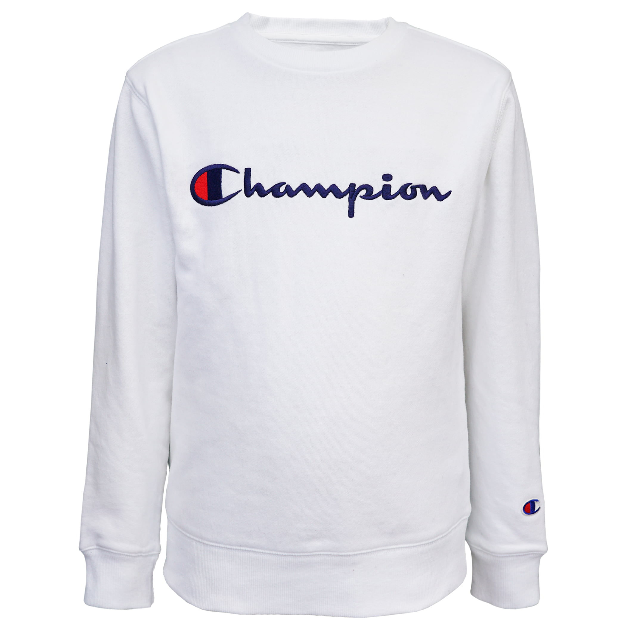 Champion Boys Embroidered Signature Fleece Crewneck Sweatshirt, Sizes 8 ...