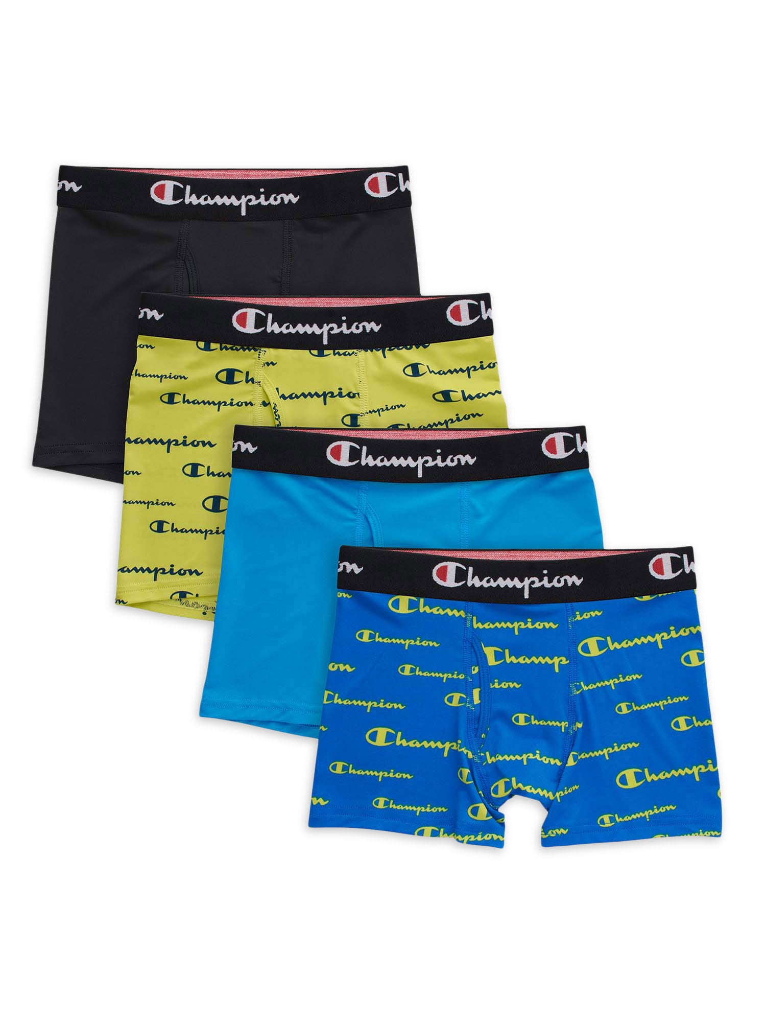 Champion Boys' Everyday Active Stretch Boxer Briefs, 4-Pack, Sizes S-XL 