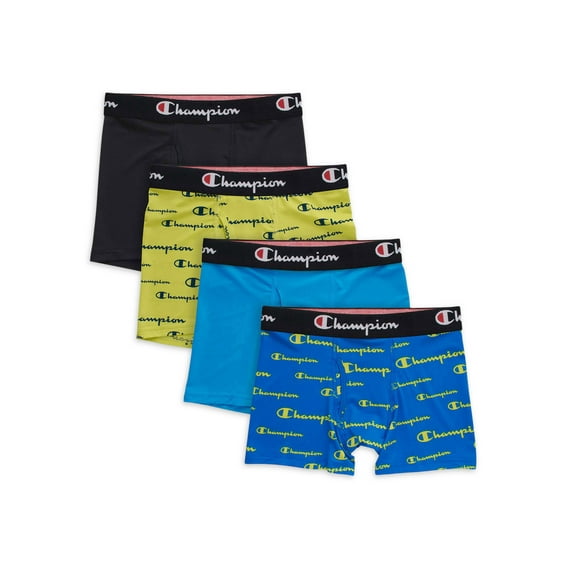 Champion Boys' Everyday Active Stretch Boxer Briefs, 4-Pack, Sizes S-XL