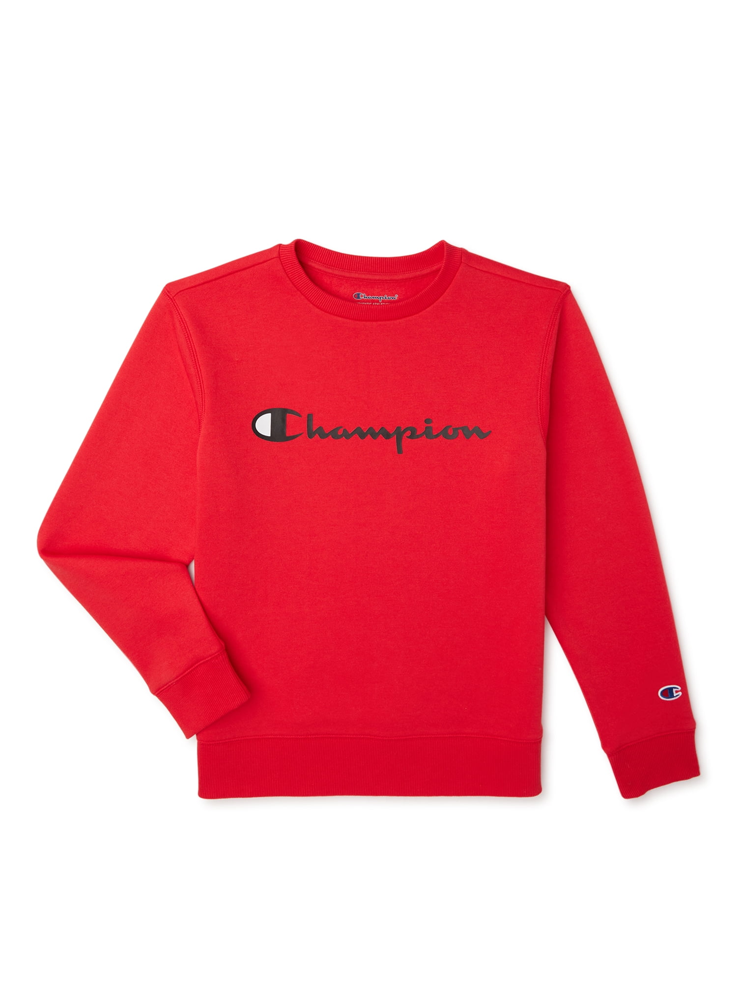 Champion Sizes Fleece Boys Sweatshirt, Signature Crewneck 8-20