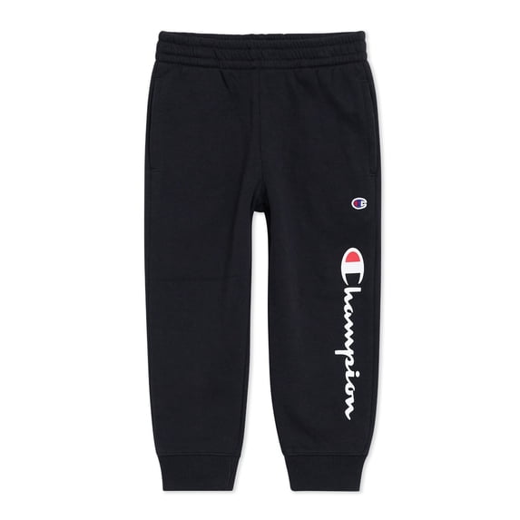 Champion Boys Signature Logo Fleece Jogger Pants - Black - Size 4