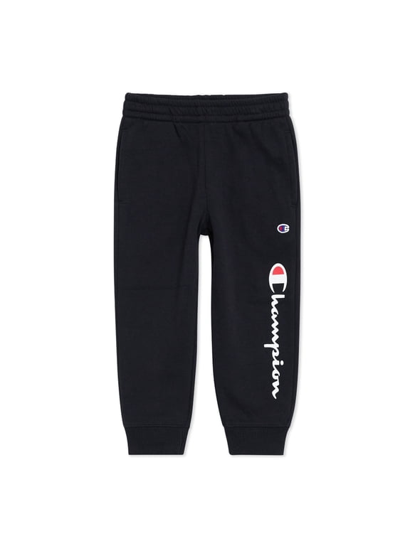Boys Signature Logo Fleece Jogger Pants - Black - Size 6