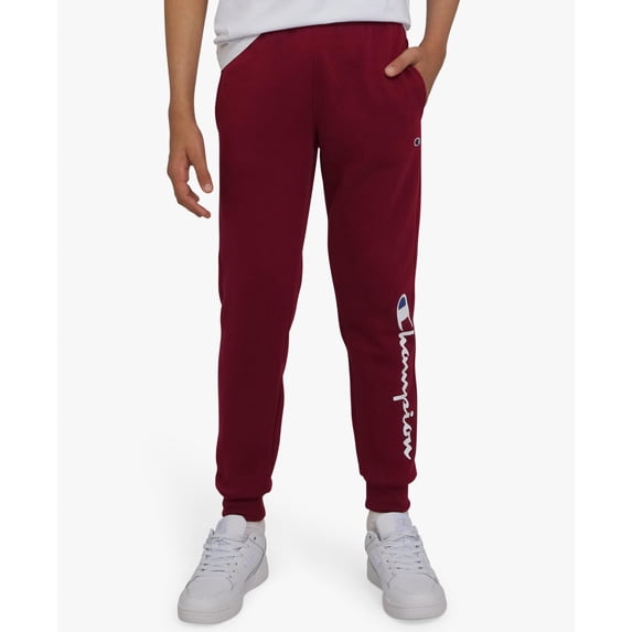 Champion Boys Signature Logo Fleece Jogger Pants - Maroon - Size X-Large