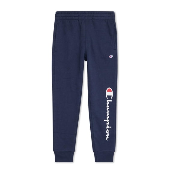 Champion Boys Signature Logo Fleece Jogger Pants - Navy - Size Large