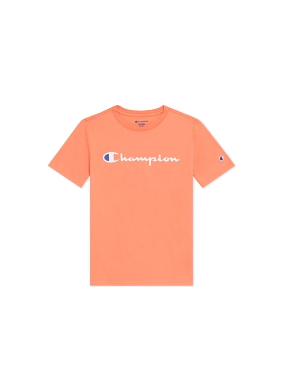 Boys Signature Logo Short Sleeve Tee - Orange - Size Small