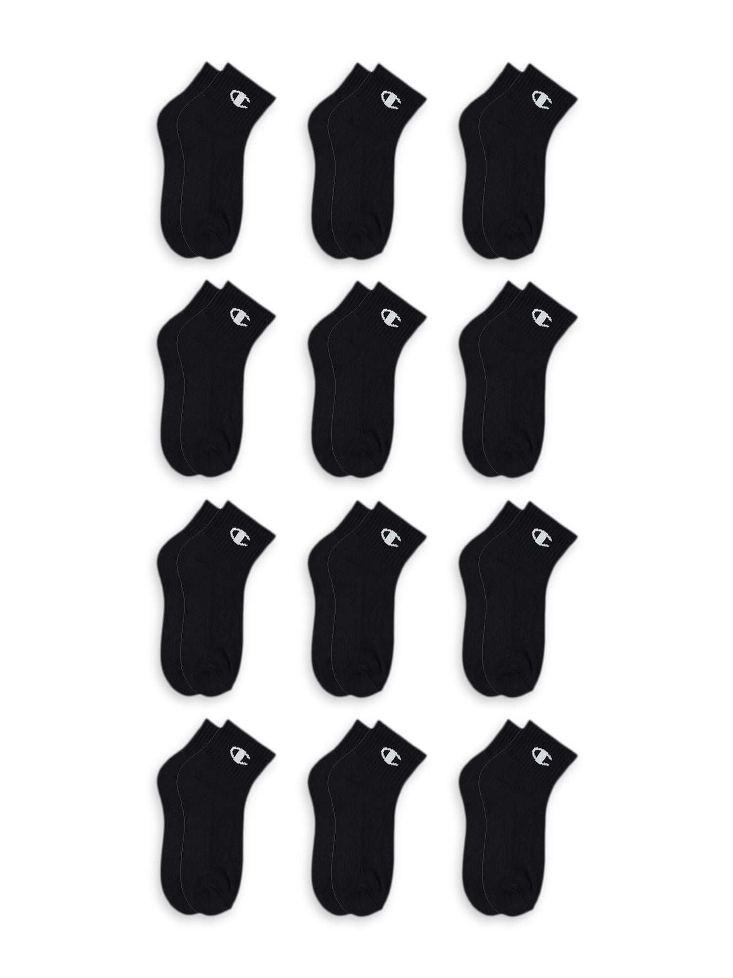 Champion Boys Socks, 12 Pack Ankle Socks, Sizes 7 - 11