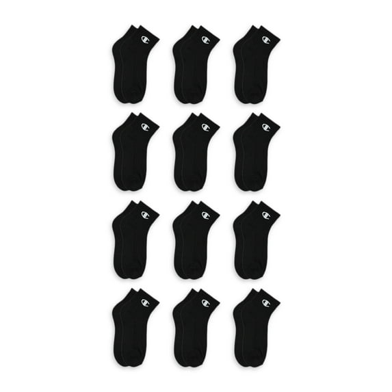Champion Boys Socks, 12 Pack Ankle Socks, Sizes 7 - 11