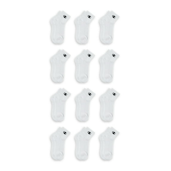 Champion Boys Socks, 12 Pack Ankle Socks, Sizes 7 - 11