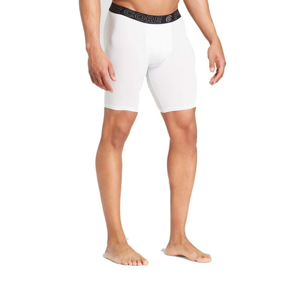Champion C9 Men's 9" Compression Shorts, True White, Small